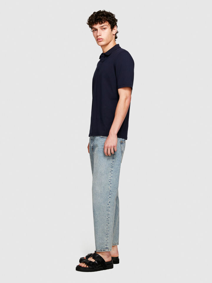 Regular fit polo - men's polos - Dark Blue | Sisley image number 2